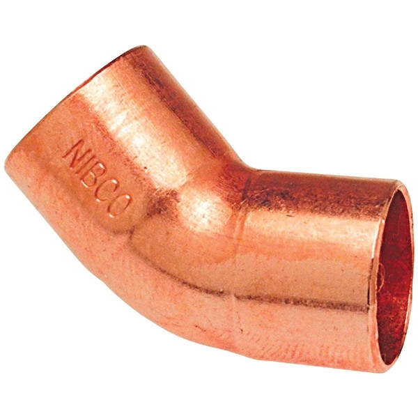 2 In. CxC 45 Deg. Copper Elbow 1/8 Bend
